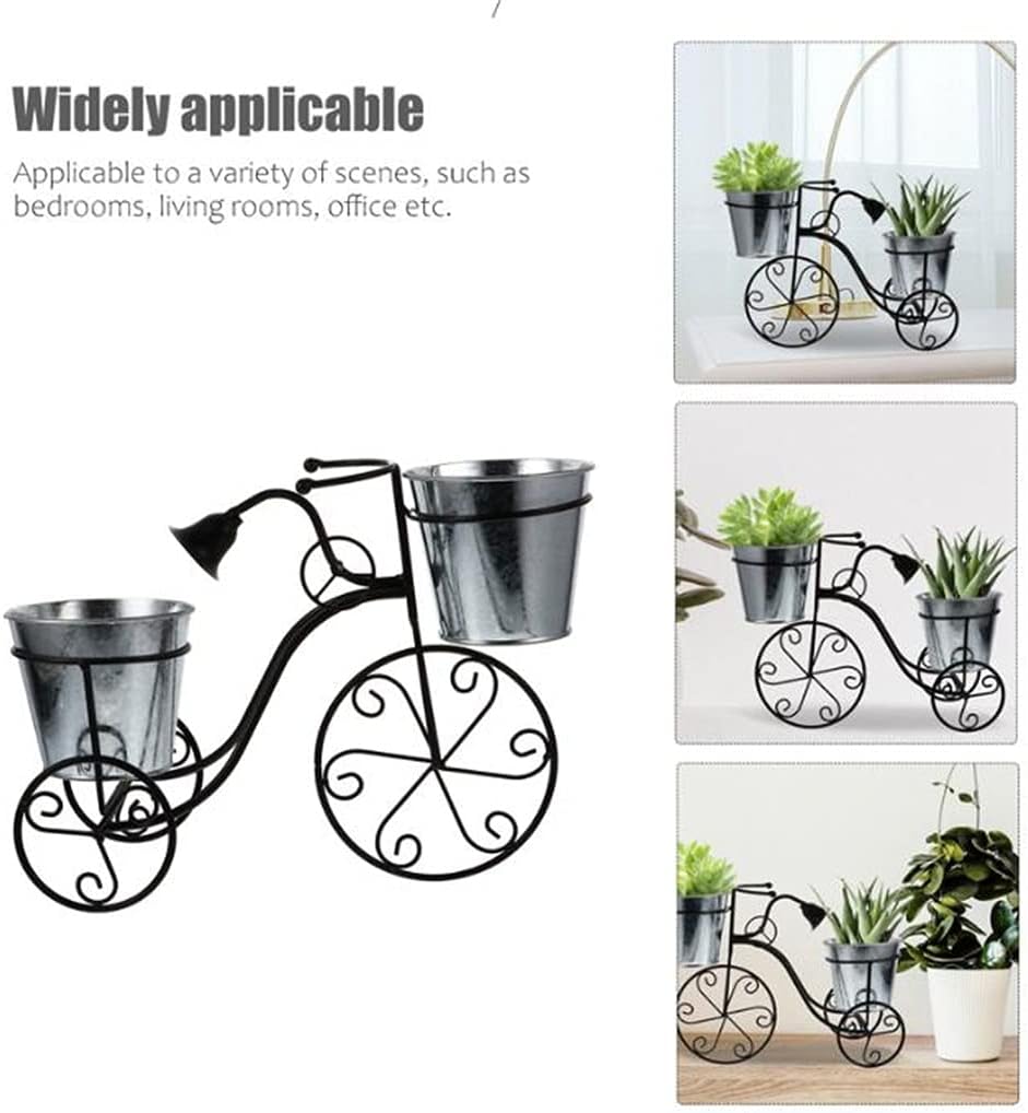1PC Iron Art Bike Plant Stand Exquisite Flower Pot Bike Shape Plant Holder