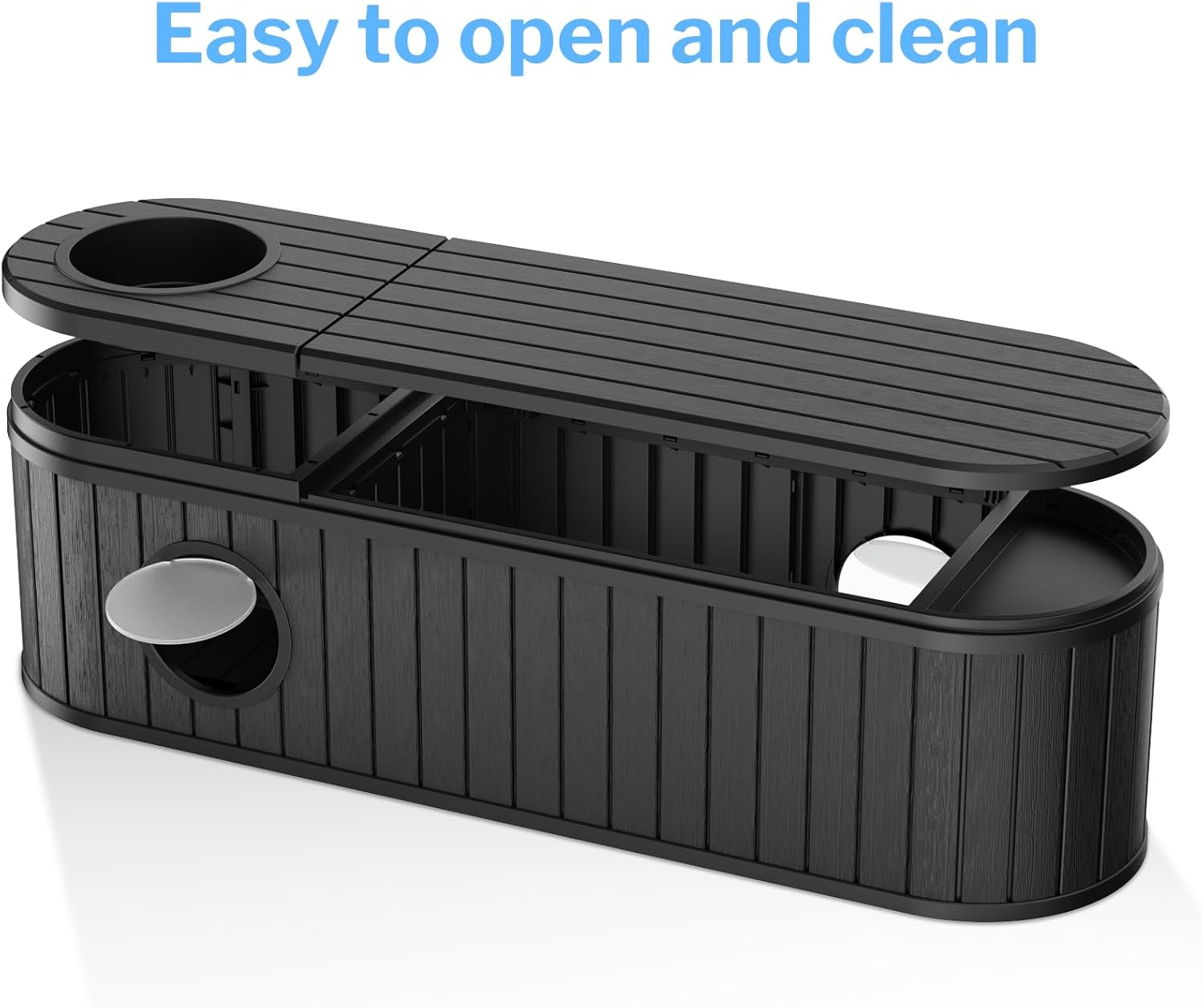 Cat Litter Box Enclosure for Multi-Cat Homes, Hidden Litter Box Furniture for Indoor, Kitty Cabinet with Bench, Easy to Clean, Versatile Design