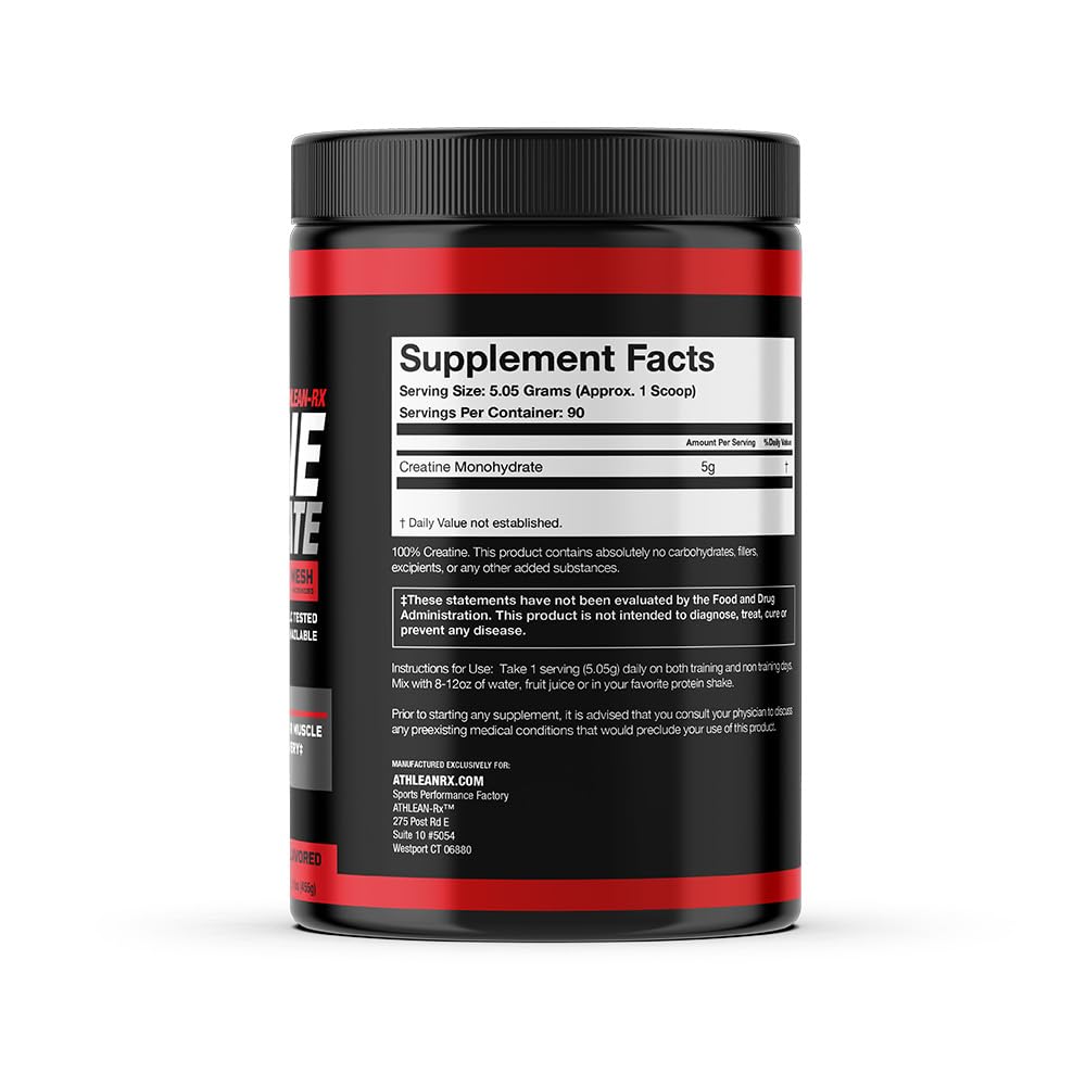 ATHLEAN-X X-CREATINE Pure Micronized Creatine Monohydrate Powder - Supports Muscle Strength, Power, and Recovery - Gluten-Free, Non-GMO, Performance Enhancing Supplement (30 Servings) — Amazon image 6