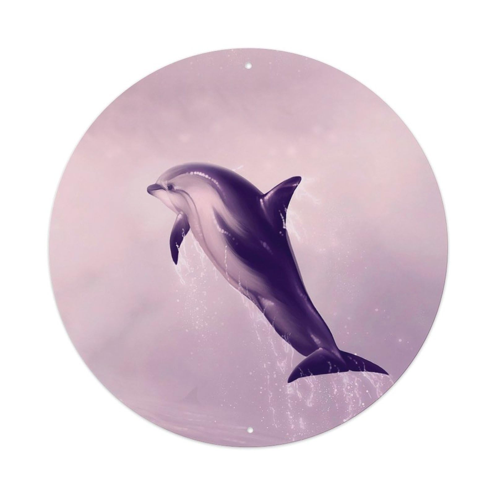 Marine Wildlife Poster Wide-snouted Dolphin Metal Tin Sign