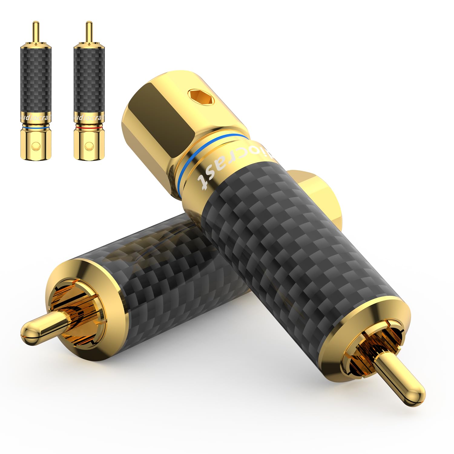 8 Connettori A Banana BFA 4mm Placcati Oro Per Altoparlanti – Vite Regolabile, Per Cavi 12-18 AWG, Codici Colore