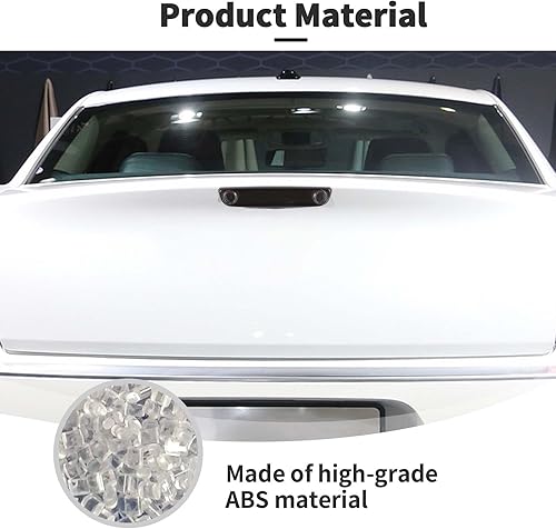 Miniatura 7 de JWWY Cubierta de protección decorativa de luz de freno de montaje alto compatible con Chrysler 300300c 2011-2019 Accesorios de fibra de carbono