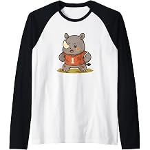 Rugby Rhino Player Jersey 1 Raglan Baseball Tee