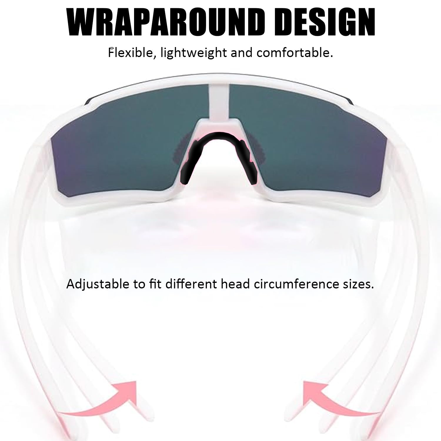 Lunette de Cyclisme Polarisées Lunettes de Soleil Polarisées Homme et Femme Protection UV400 Anti-Vent Lunette de Soleil pour Outdoor pour Activités de Plein Air Comme le Cyclisme