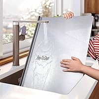 Vista 2 de Juego de tablas de cortar grandes de acero inoxidable (50/60/70/31.5 in) Diseño antideslizante en forma de L Tabla de cortar apta