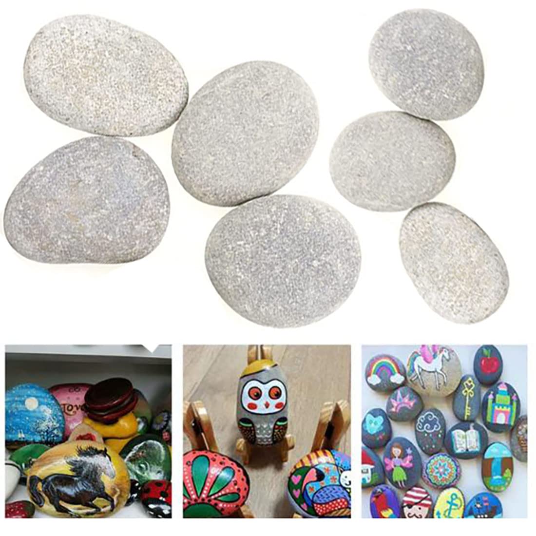 25 Ciottoli Per Pittura 4-6cm - Pietre Piatte Per Decorazione E Fai Da Te - Foto 7