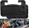 ROADMUNCH Car Table Steering Wheel - Double Sided Car Steering Wheel Table Car Tray a Multi Purpose Car Desk or Car Food Tray - Black Car Laptop Holder and Car Tray Table Fits Most Vehicles