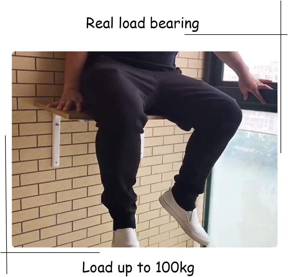 Shelf Bracket,Floating Shelf Bracket Wall Support Corner - L Metal Brackets Furniture Holder White Corner Shelf - 1 Pair Shelf Support Corner Brace Joint, For Cafes, Bars, Homes, Office, Balconies