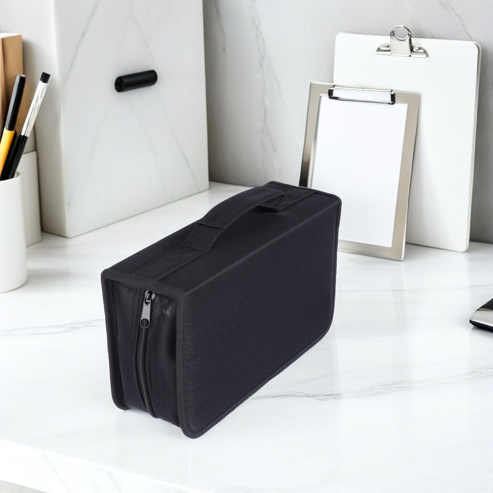 Toyvian 2 Pezzi Custodia Porta Cd e Dvd Rigida Slot Organizer Resistente e Compatto per Casa Ufficio e Viaggio Protezione Antipolvere