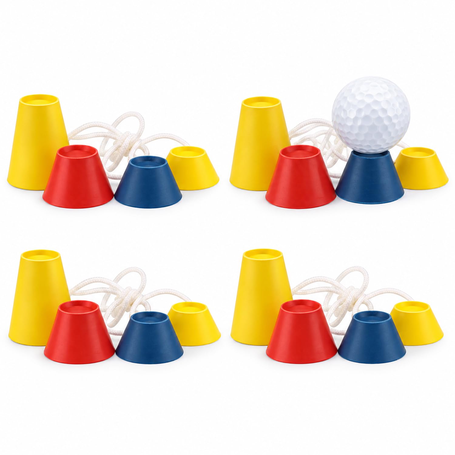 16 Pcs Winter Golf Tees, Multi‑Height & Colours Winter Rubber Golf Tees