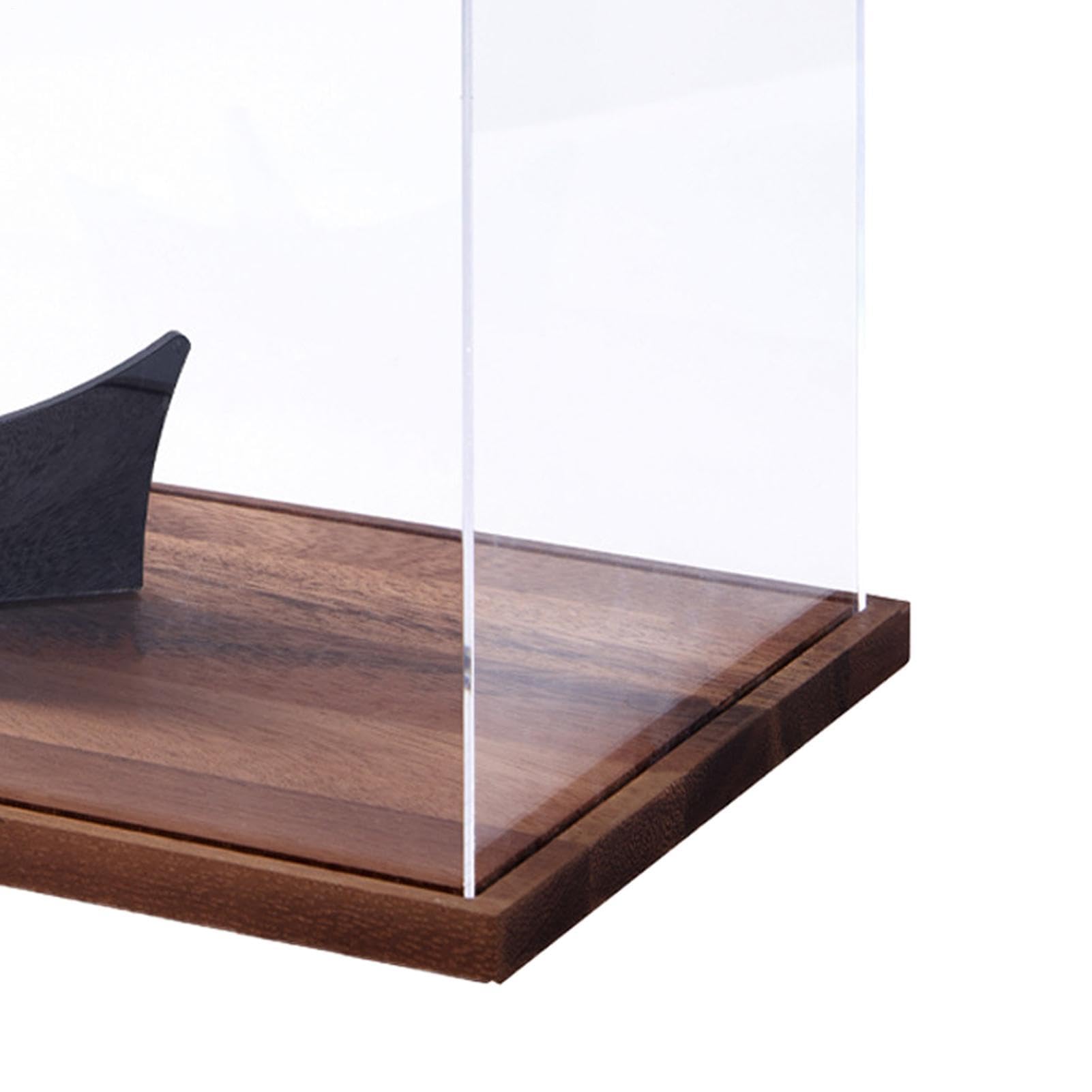 Przezroczysta gablota ekspozycyjna 30 x 21 x 18 cm Podstawa drewniana | Gablota Do Ekspozycji I Przechowywania Kolekcji na lalki modele do sklejania pamiątki figurki akcji posągi do