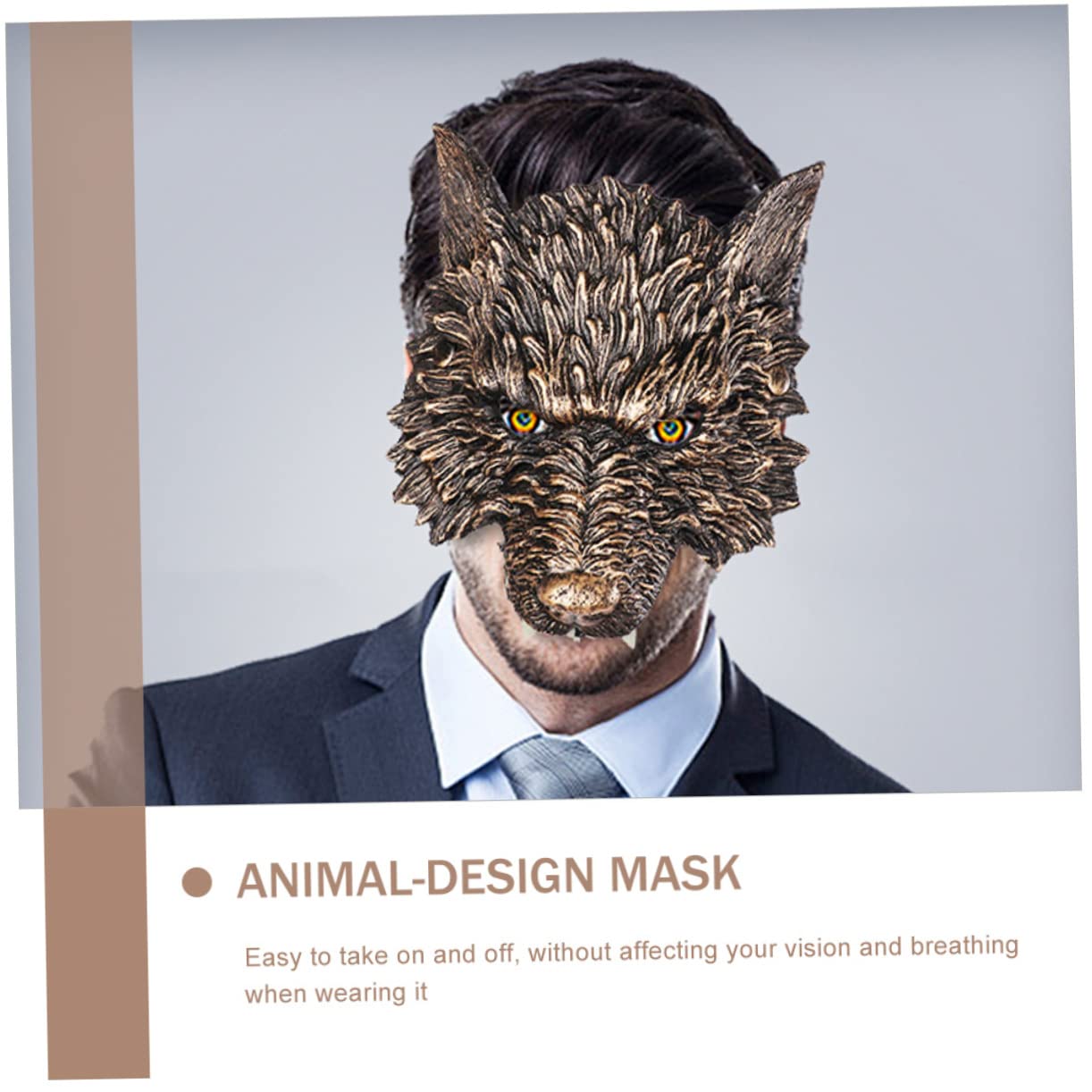 HEMOTON 4 Pièces Masque De Loup D'halloween Masque D'animaux D'halloween Fournitures De Fête D'halloween Effrayant Costume D'halloween Loup s Animal Dhalloween Unité Centrale