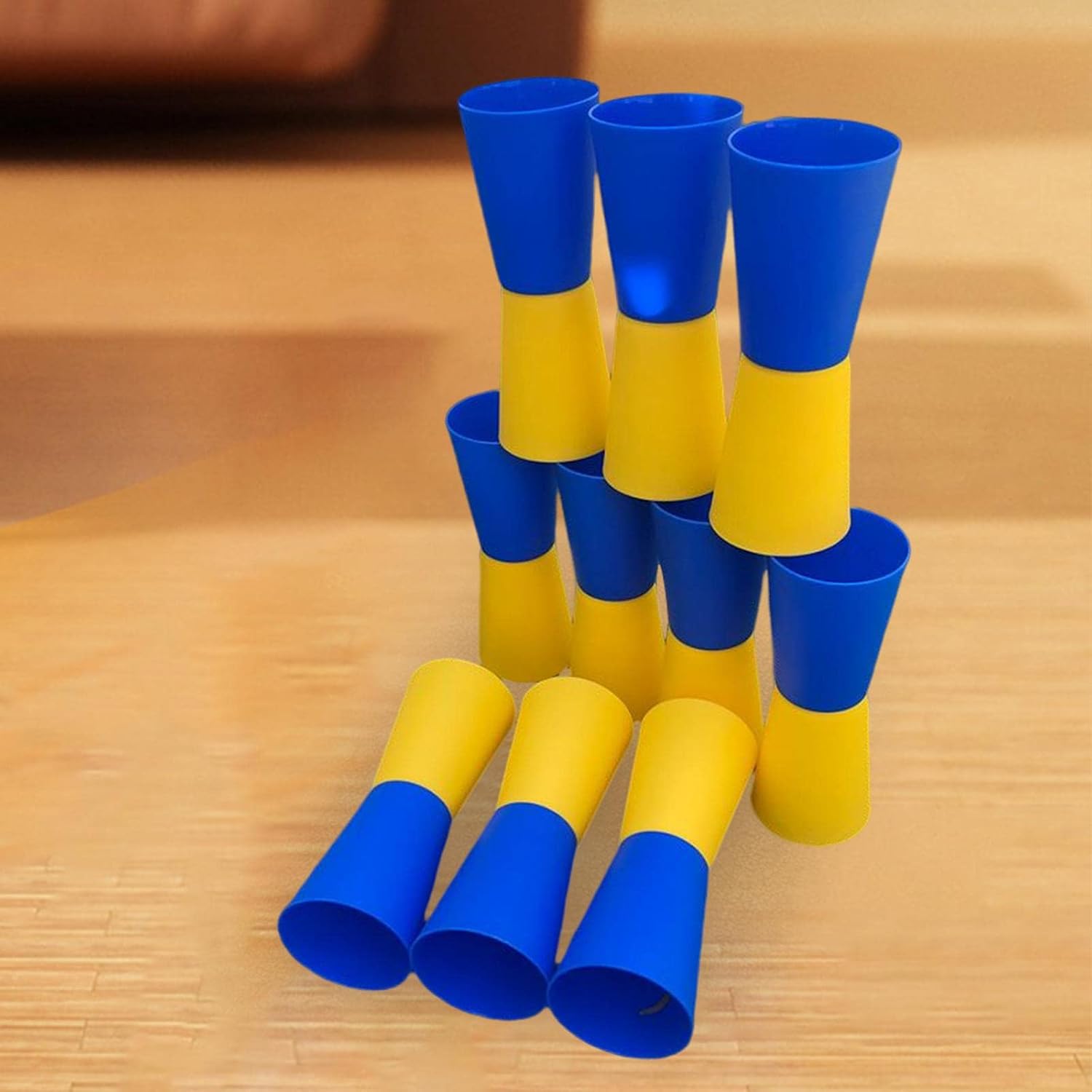 10Pcs Flip Cups Agility Training Fitness Shuttle Run Body Coordination Sport Equipment Aid Reversed Cups for Gym Kindergarten Events Outdoor
