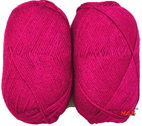 Image of M.G ENTERPRISE vardh man Rosemary Strawberry (200 g) Wool Hank Hand Art Craft Soft Fingering Crochet Hook Yarn, Needle Knitting Thread Dyed, Multicolour