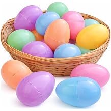 GiftExpress Pastel Color Easter Eggs - 50 Piece Assorted Bulk 2.3" x 1.75" Plastic Eggs Hinged - Adult &amp; Kid Party Toys for Gift Easter Baskets or Egg Hunt Decor