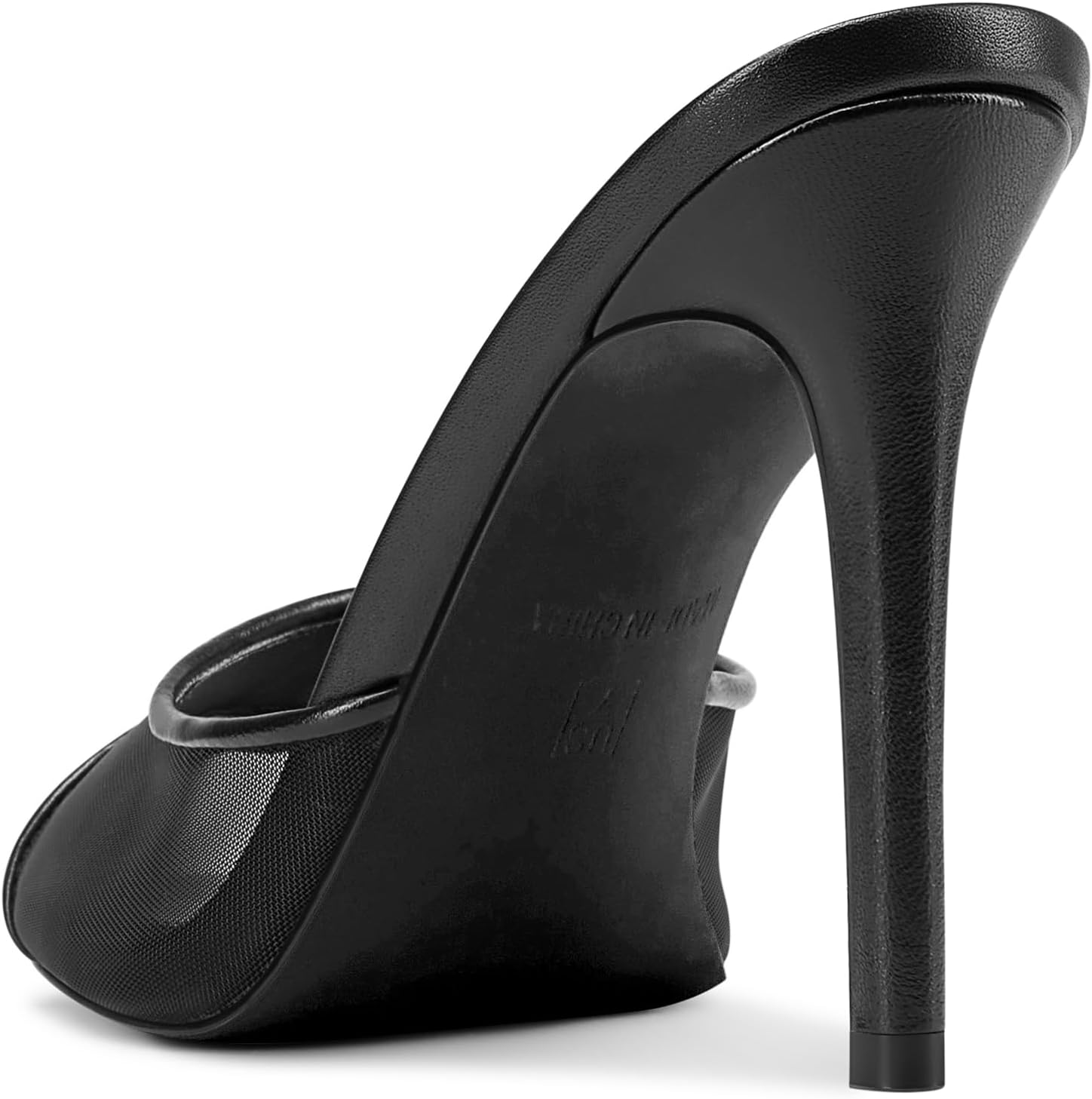 TNYNFBEB Women Stiletto High Heel Peep Open Toe Sandals Slingback Slip-on Wedding Office Cute Basic Classic 3.9 Inches Heels - Image 5