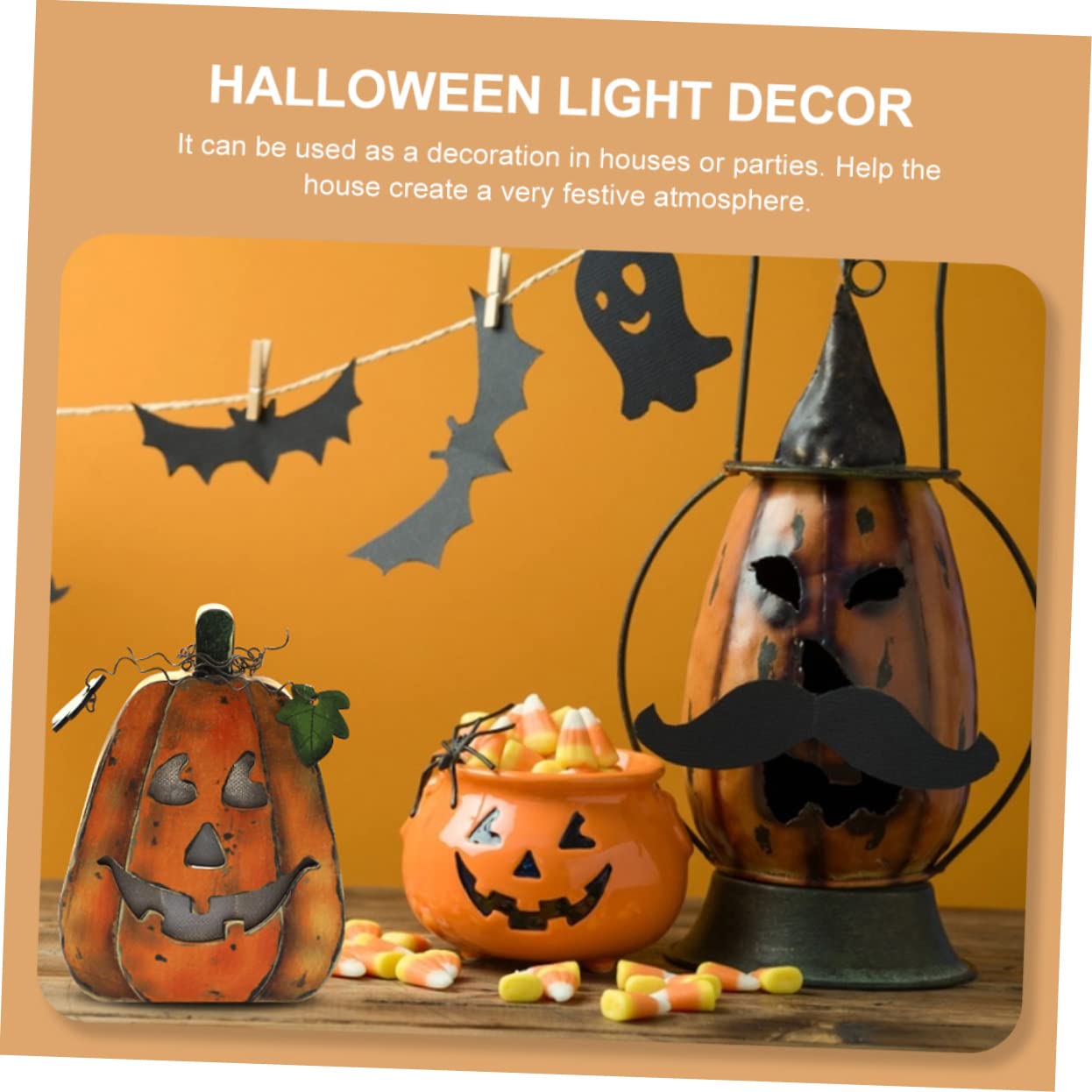 Mipcase 5pezzi Per Halloween Addobbo Per e Festive e Party Batteria Design Retro e