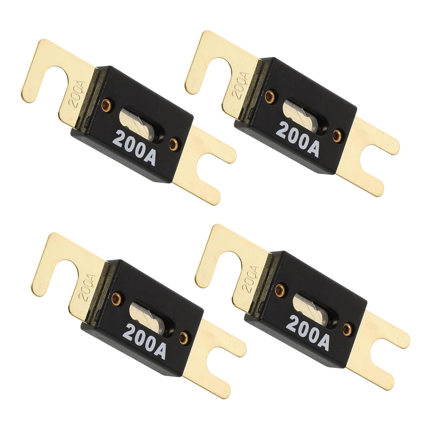 4Pcs Anl Fuse Insert for Car Audio Systems Plated Inline Fuse Holder for Amplifier Inverter Reliable Protection for Vehicle Electrical Circuits