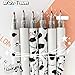 6 Pcs Cute Pens Kawaii Cow Print Gel Pens Retractable Black Ink Pens Kawaii Japanese Aesthetic Stationary Kawaii Back to School Supplies (White)