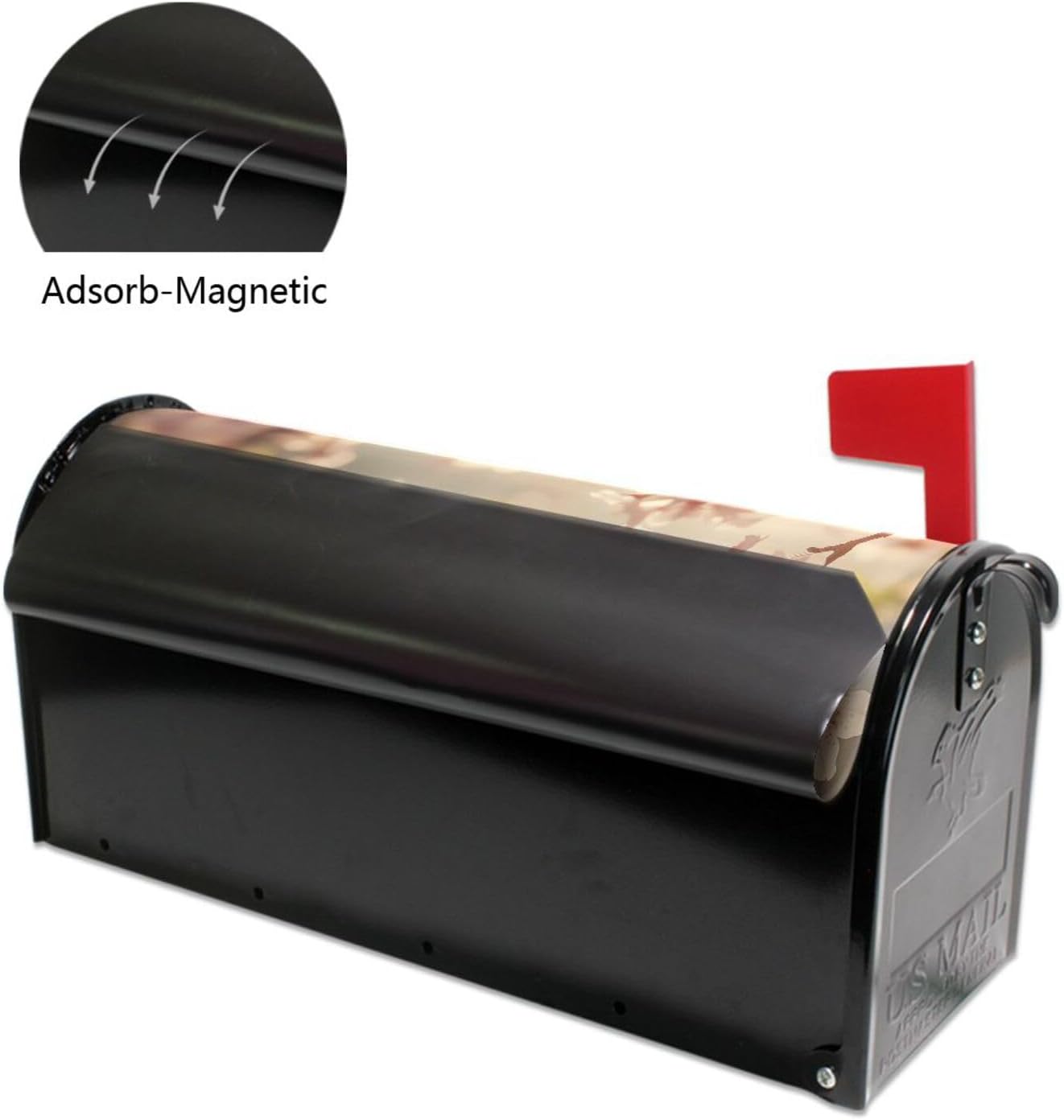 ALAZA Kitten with Flowers Magnetic Mailbox Cover MailWraps Garden Yard Home Decor for Outside Standard Size-18"x 20.8"
