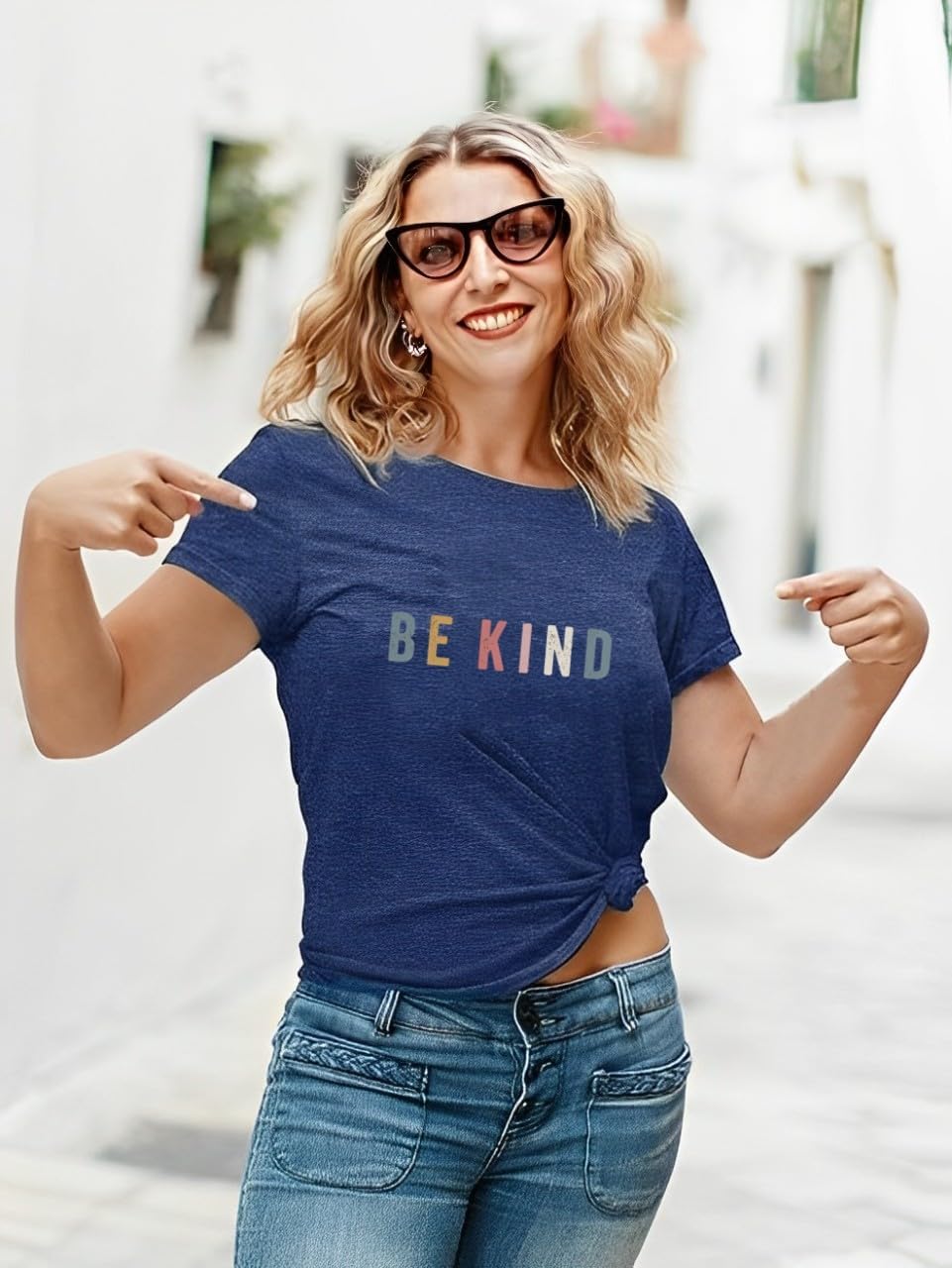Be Still and Know Shirts for Women Casual Short Sleeve Christian Tee Tops - Image 4