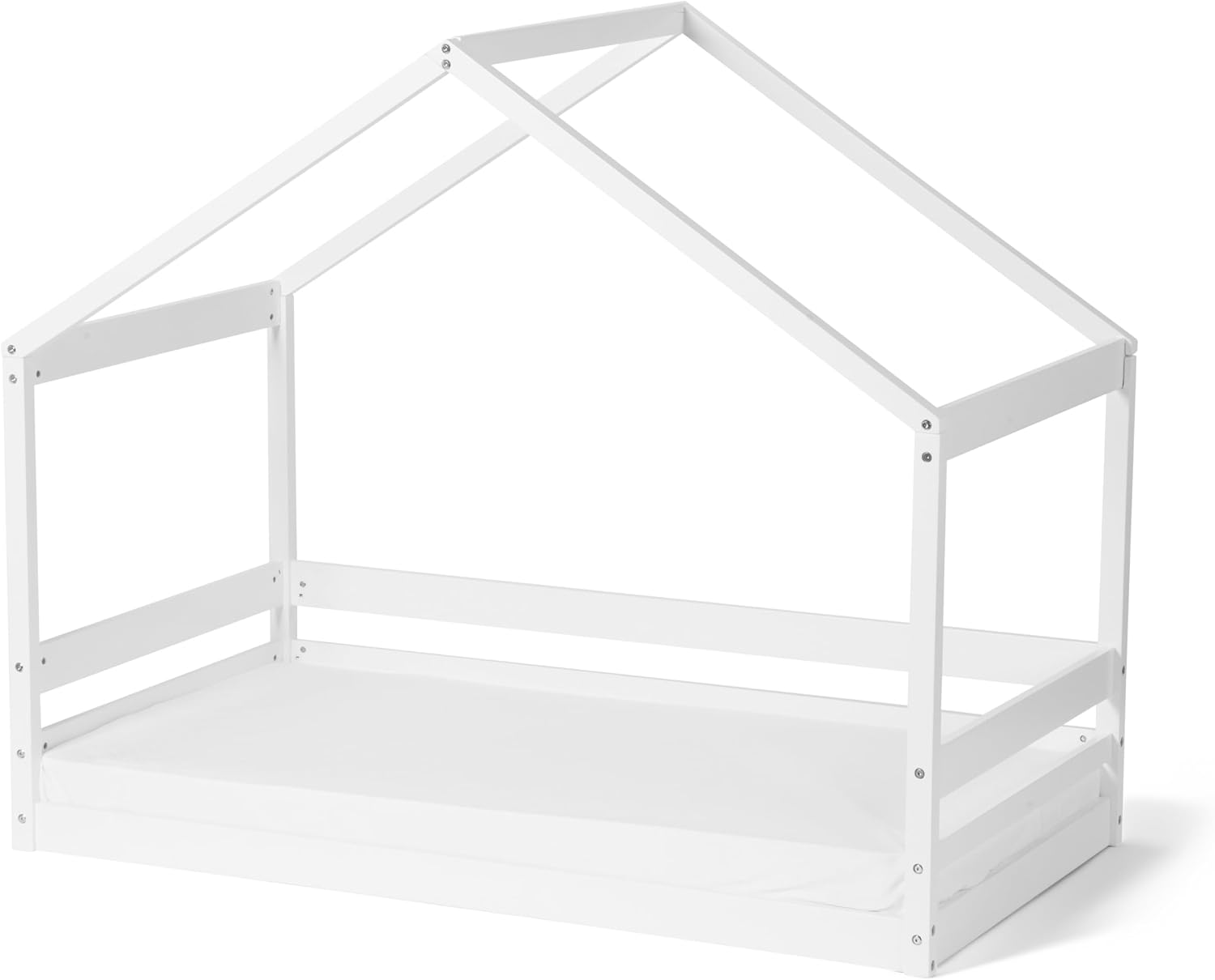 Little Seeds Trellis House Toddler Bed, True White
