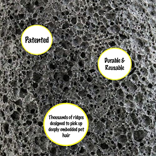 Fur-Zoff Pet Hair Removal Tool For Carpet, Car, Rugs, Bedding, Clothing, Cat And Dog Hair Removal, Automotive Interior Detailing,Gray #TOP3