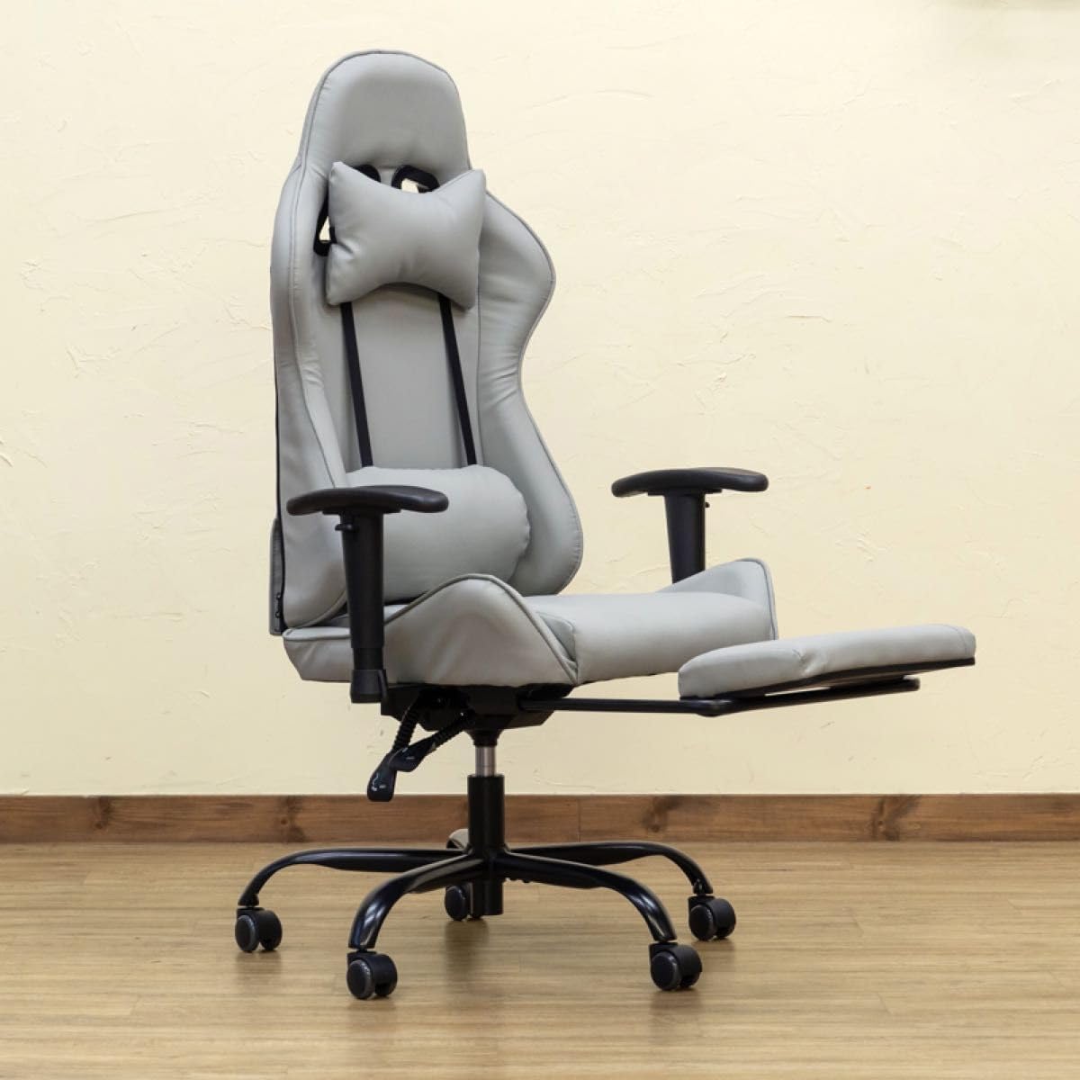 NEWゲーミングチェア フットレスト付 BK DBR GR IV