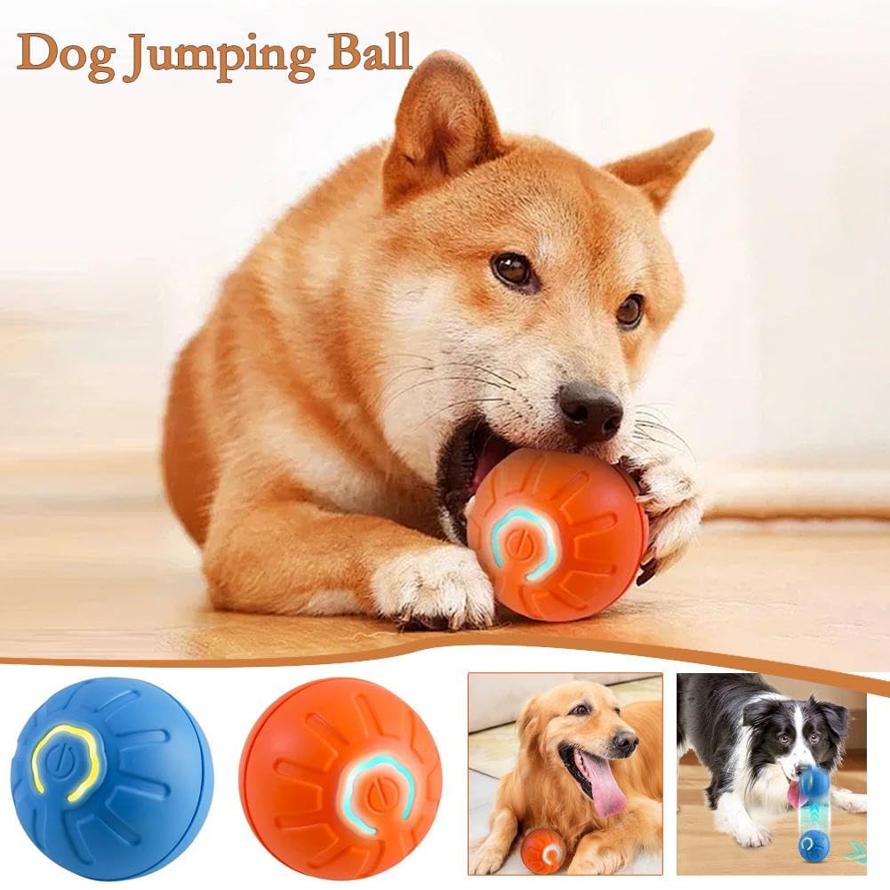 Palla Elettrica Automatica Per Cani Che Rimbalza E Si Muove Da Sola – Gioco Interattivo In ABS Con Ricarica USB E 3 Modalità