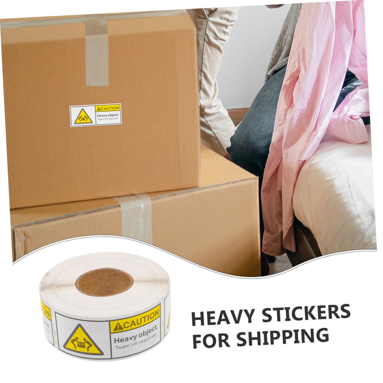 OUNONA 6rotoli Etichette Pesanti Adesivi Per Spedizione Stickers Resistente Per Accattivante e Adesione