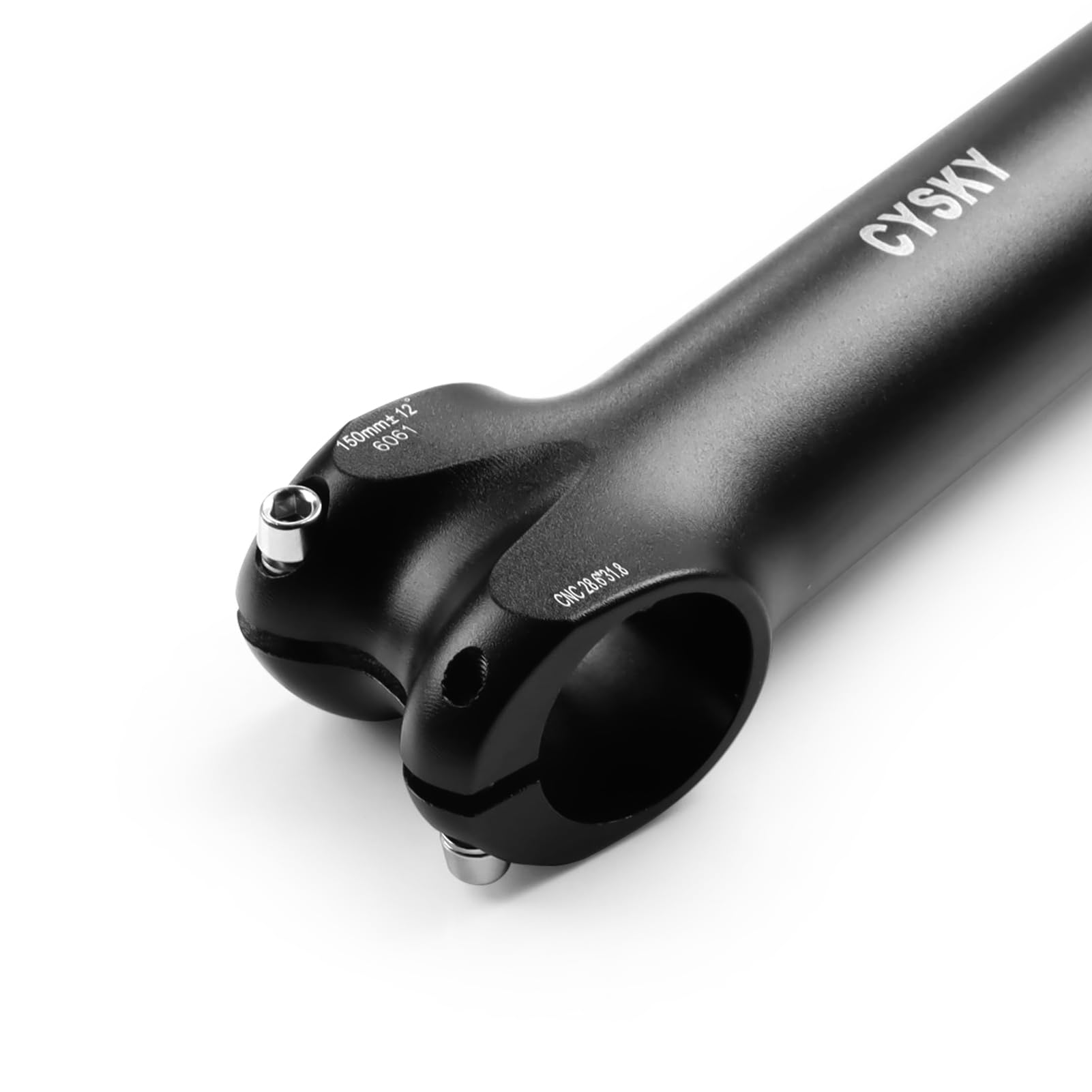 CYSKY 31.8 Attacco Manubrio Bici 140mm 150mm Lunghezza Extra 7/12/17/25 Gradi per Morsetto Manubrio da 31,8 mm per Bici da Corsa, Gravel, Hybrid, E-Bikes