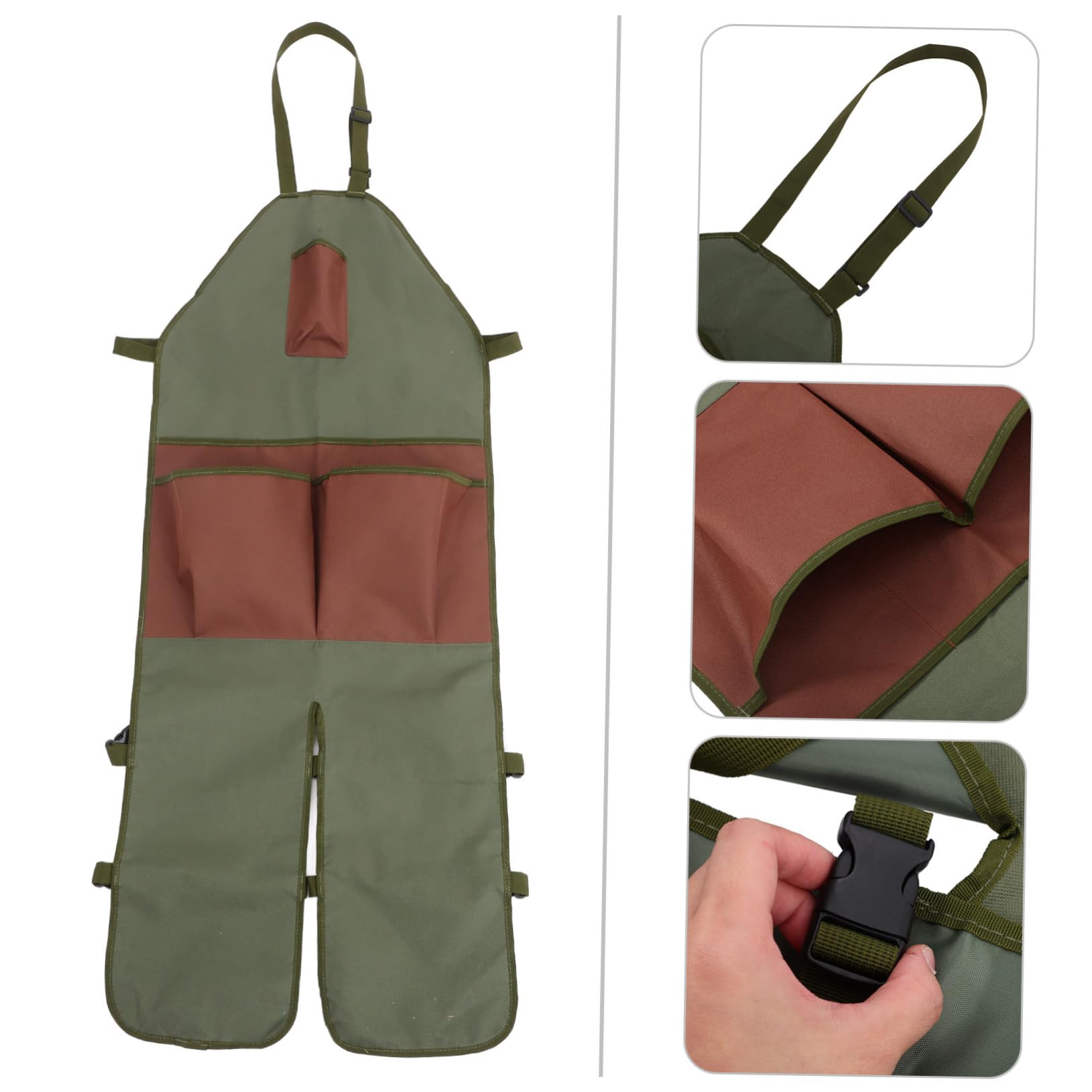 Delantal De Jardinería Oxford Con Múltiples Bolsillos Apto Para Recolección De Frutas y Verduras y Resistente Para Trabajo Al Aire