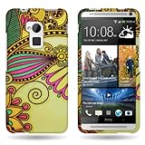 CoverON® HTC One Max T6 Protector Design Green Antique Flower Case - with Pry Tool