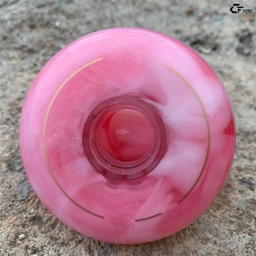 Inline Skate Replacement Wheels, 72mm 76mm 80mm, 85A Hardness, Pink and Blue, Set of 8 (Pink, 72mm)