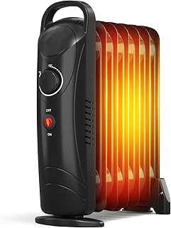 Electric Oil Radiant Heater, Oil Filled Radiator Heater, Overheat Protection, Portable Space Heater for