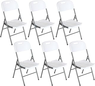 THINIA HOME Pack 6 Sillas Plegables con Asa 47x58x87cm