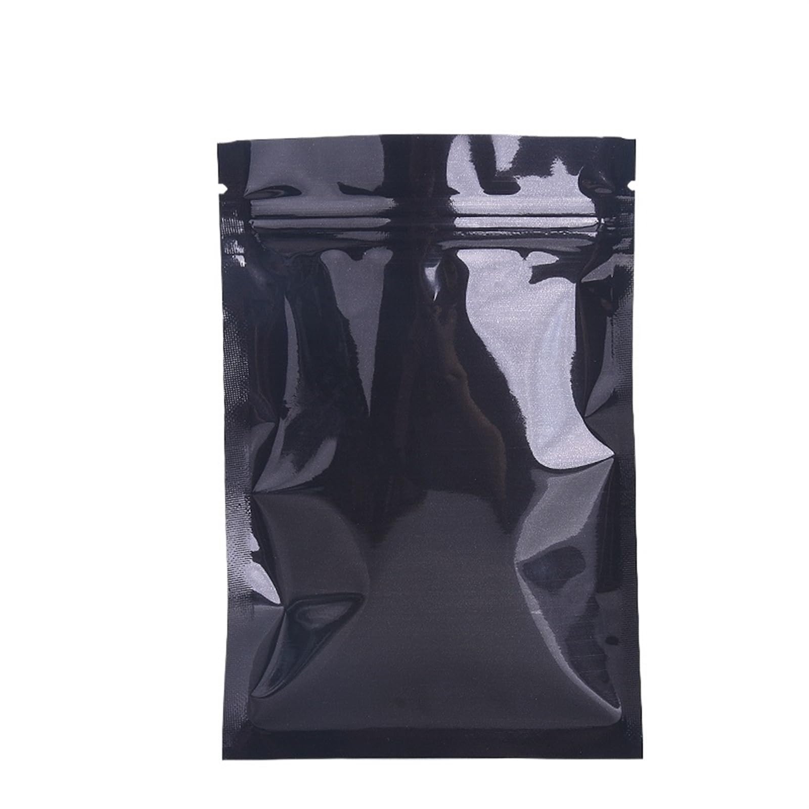 self-sealing bag, Aluminum Foil Ziplock Bags Pack Of 50 Multicolor Multiple Sizes(Black,15x22cm)
