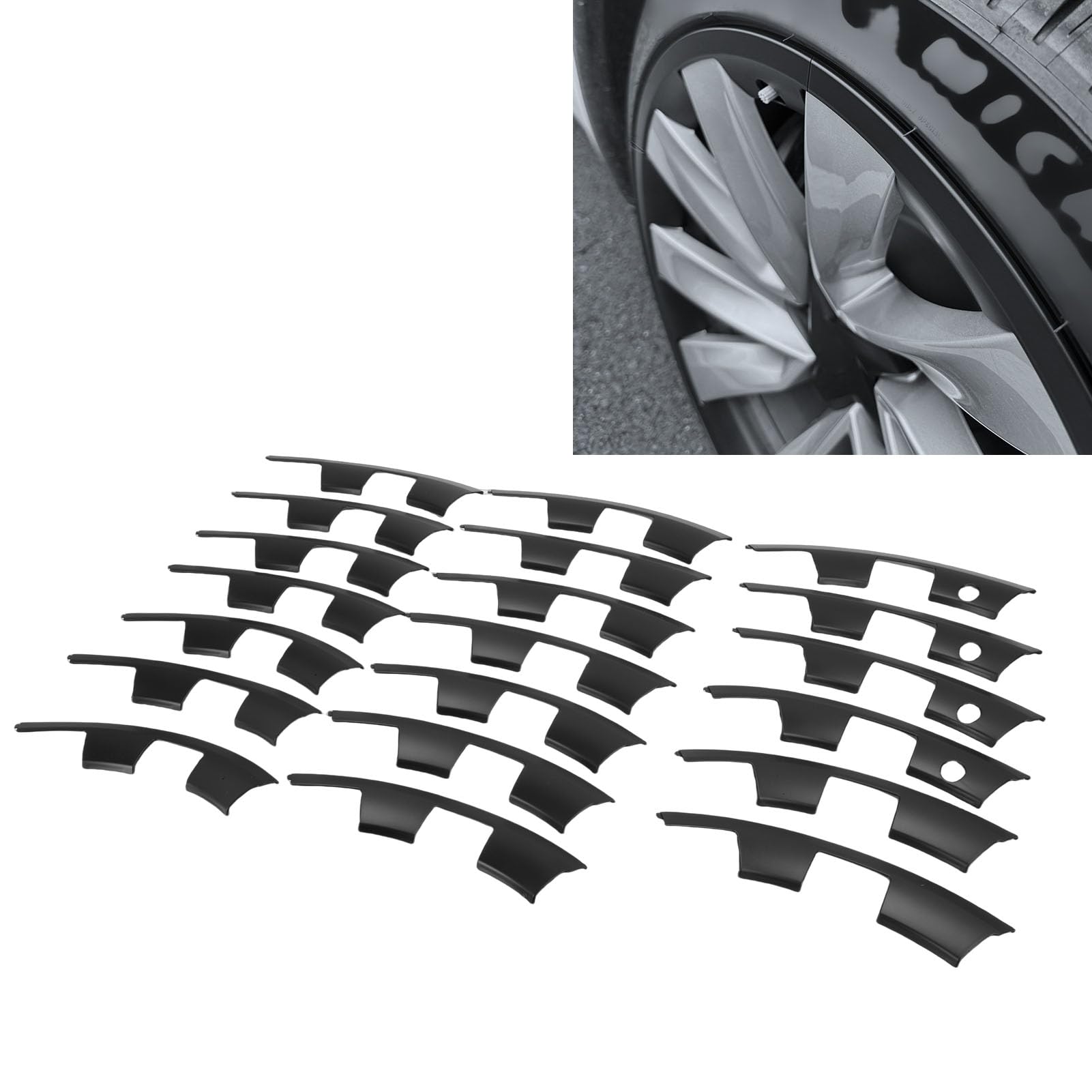 Felgenschutz für Räder, 20-Zoll-Felgenrand-Zierring (Black)