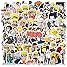 Autocollants Naruto (100 pièces) Autocollants Japonais d'anime Autocollants en Vinyle Imperméables Autocollants de Bagages de Planche à Roulettes pour Enfants Adolescents Adultes pour Bouteilles