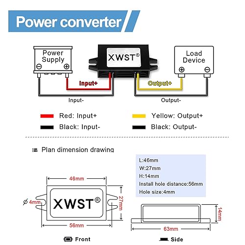 Miniatura 4 de DC 12V 24V reductor de voltaje convertidor de 5 V 30 A 150 W, regulador de 5 voltios, impermeable, DCDC Buck transformador fuente de alimentación