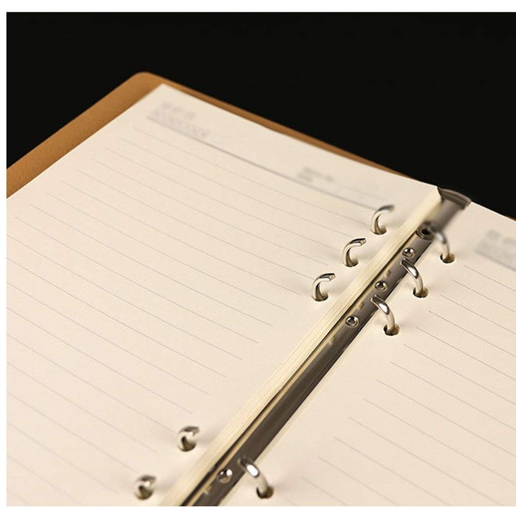 Taccuino in pelle, fogli sfusi, business, rimovibile, per ufficio, cancelleria, quaderno, taccuino, diario, agenda, blocco note, taccuino, taccuino, larghezza 21 x 27 cm
