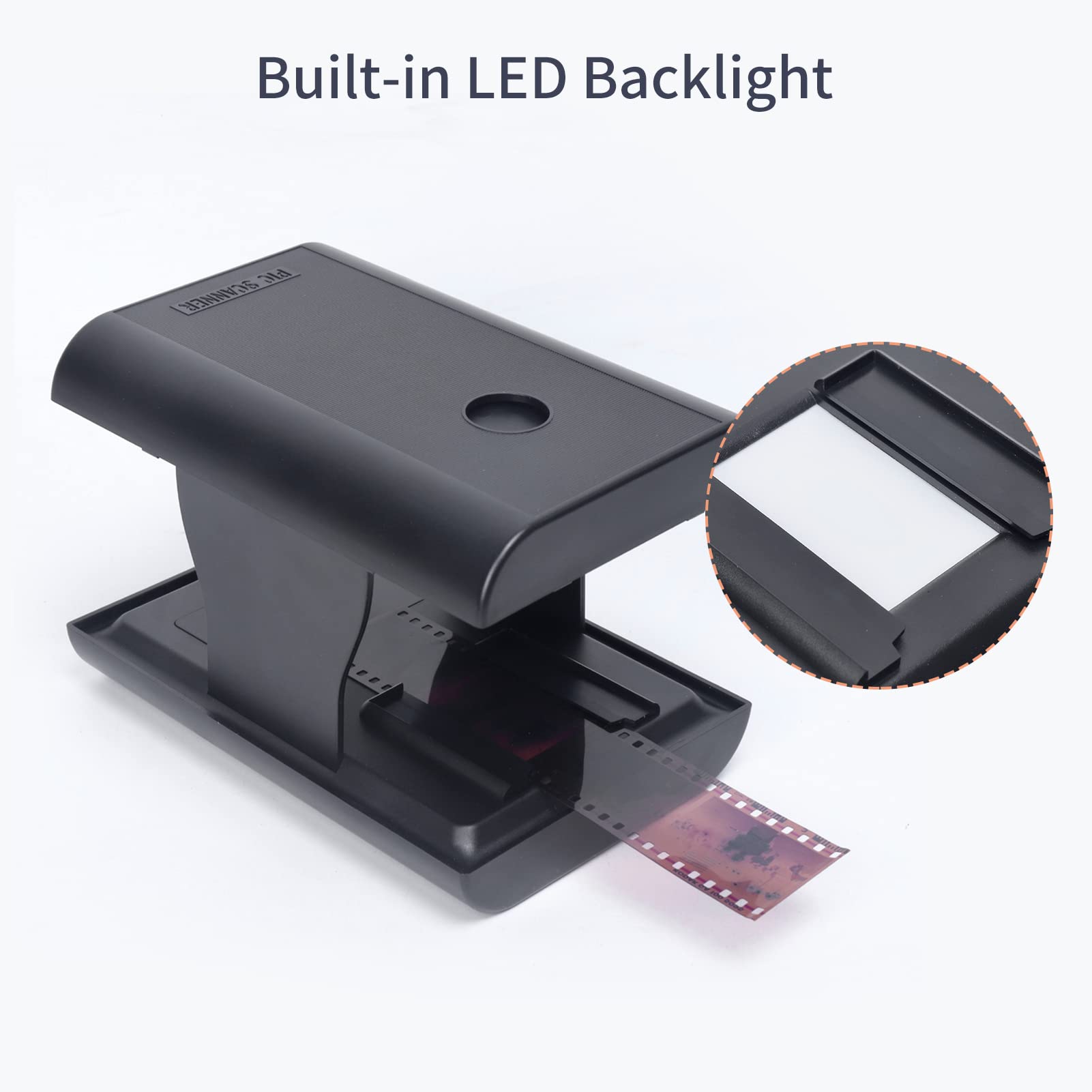 Karlak Scanner mobile de diapositives et de films 35 mm avec rétroéclairage LED pliable