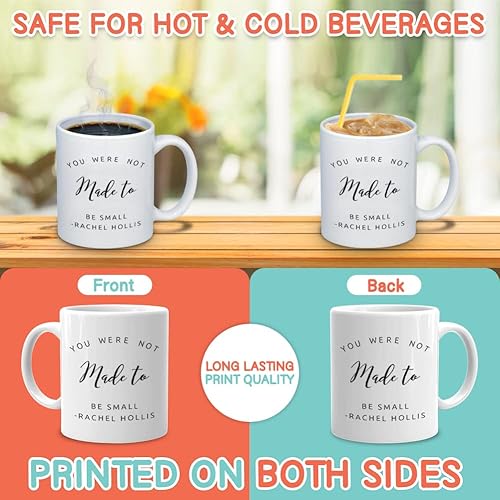 Miniatura 3 de Author - Taza de café de 11 onzas, color blanco con texto en inglés "You Were Not Made To Be Small Writer", tazas inspiradoras de regalo para