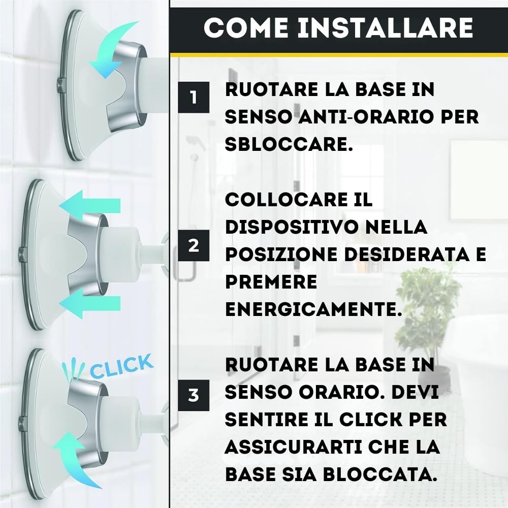 HONEYBULL Specchio da Doccia Antiappannamento per la Rasatura, con Ventosa e Supporto per Rasoio, Girevole, Accessori Bagno per Rasarsi (Bianco)