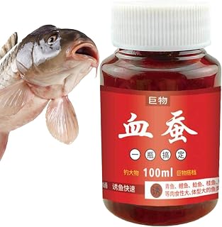 Bass Bait - Blood Silkworm Fishing Attractant | Particle Bait Attractant Fish Concentrated Specializes in Crucian Grass Carp Tilapia