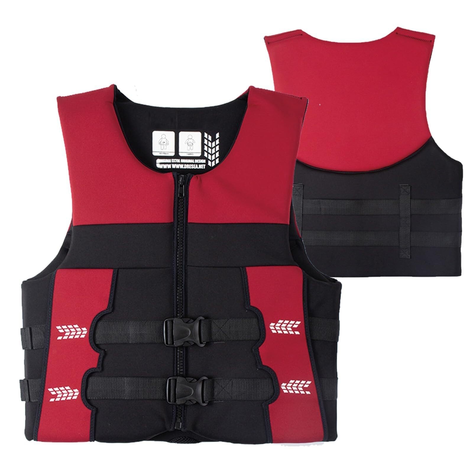 River Vest Senza Maniche Alta Galleggiabilità con Comfort Neoprene per Pesca Mosca Trota Fiume Uso