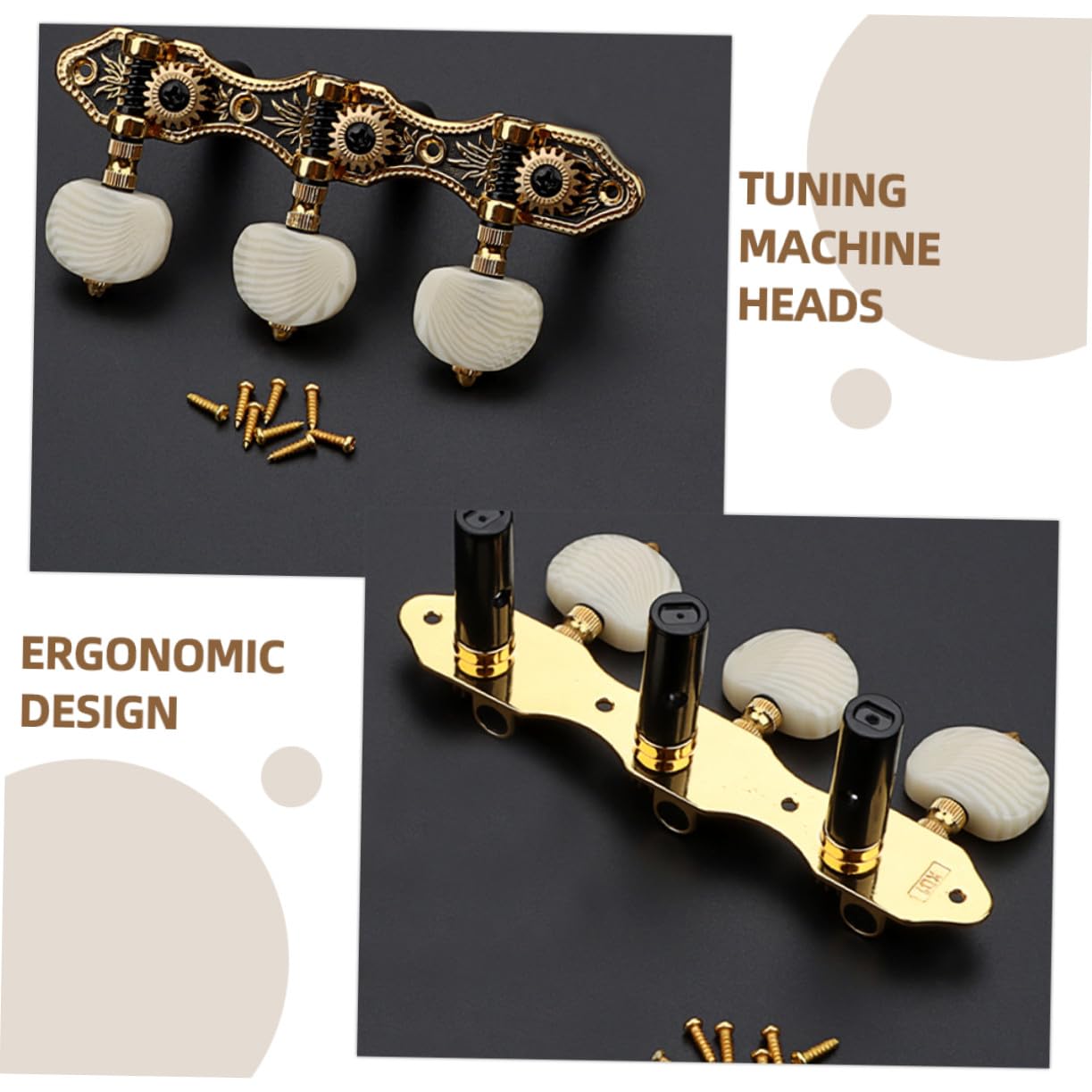 SUPVOX Gitarren Stimmwirbel aus Langlebige Gitarrenmechaniken Präzise Akustikgitarren Zubehör Ersatzteile für Klassische Gitarren Einfache Montage und Reibungsloses Einstimmen