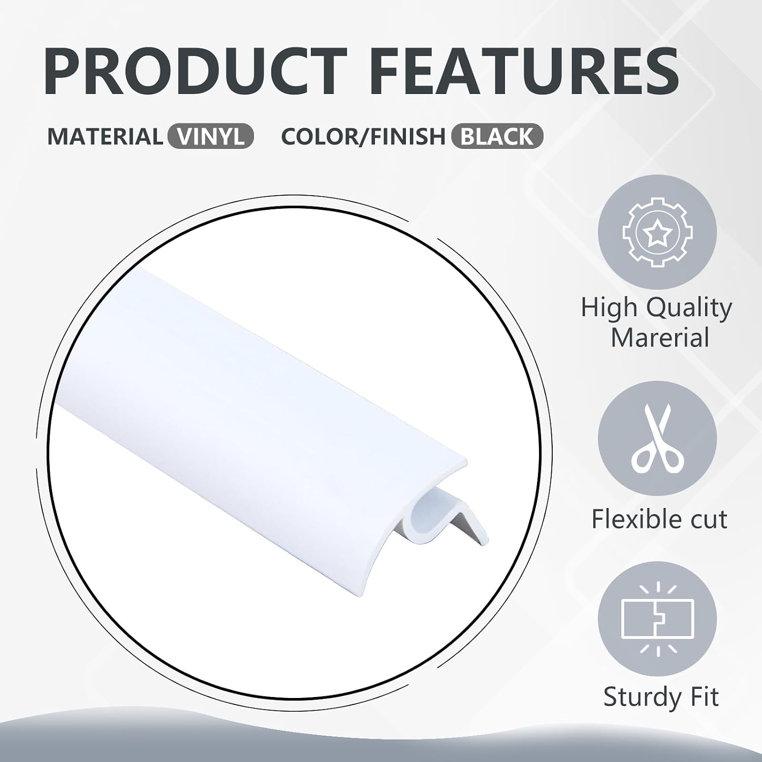 25 Pack 72" Window Glazing Bead Snap in Vinyl Window Glazing Bead Frame Snap Vinyl Trim Weather Resistant for Commercial Home Residential Use, 13/32" x 29/64" x 7/64" White