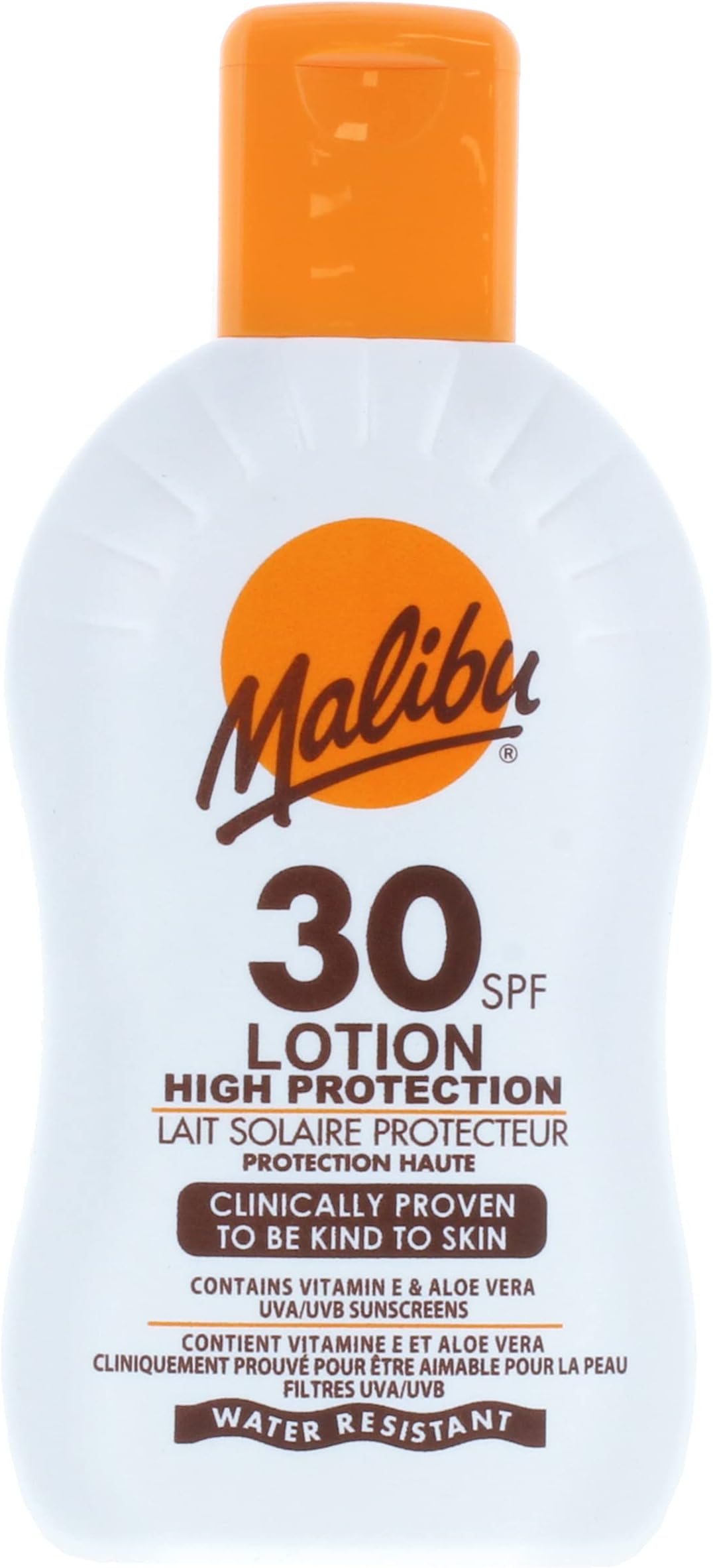 Malibu High Protection (SPF 30) Lotion | Helps Protect Against Sunburn & Long-Term Uv-Induced Skin Damage | With Vitamin E & Pro-Vitamin B5 | UVA & UVB Filter Acts As Anti-Aging On Skin | 200Ml