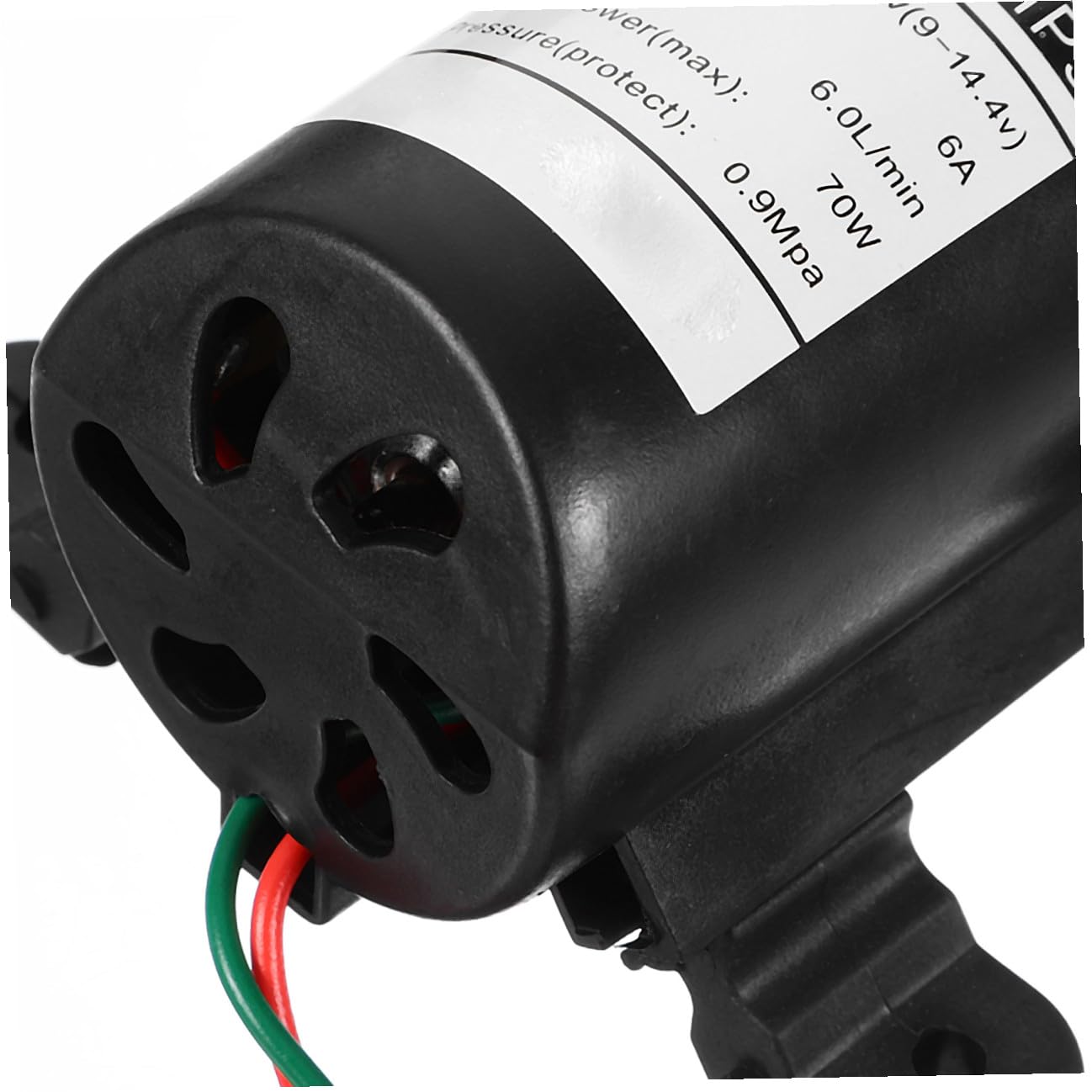 Bomba de Agua de Diafragma Eléctrica 12v 70w Flujo Grande Fácil de Instalar Color Negro para Filtración y Distribución